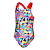 Speedo  купальник детский Digi alv spbk (7-8, blue-pink)