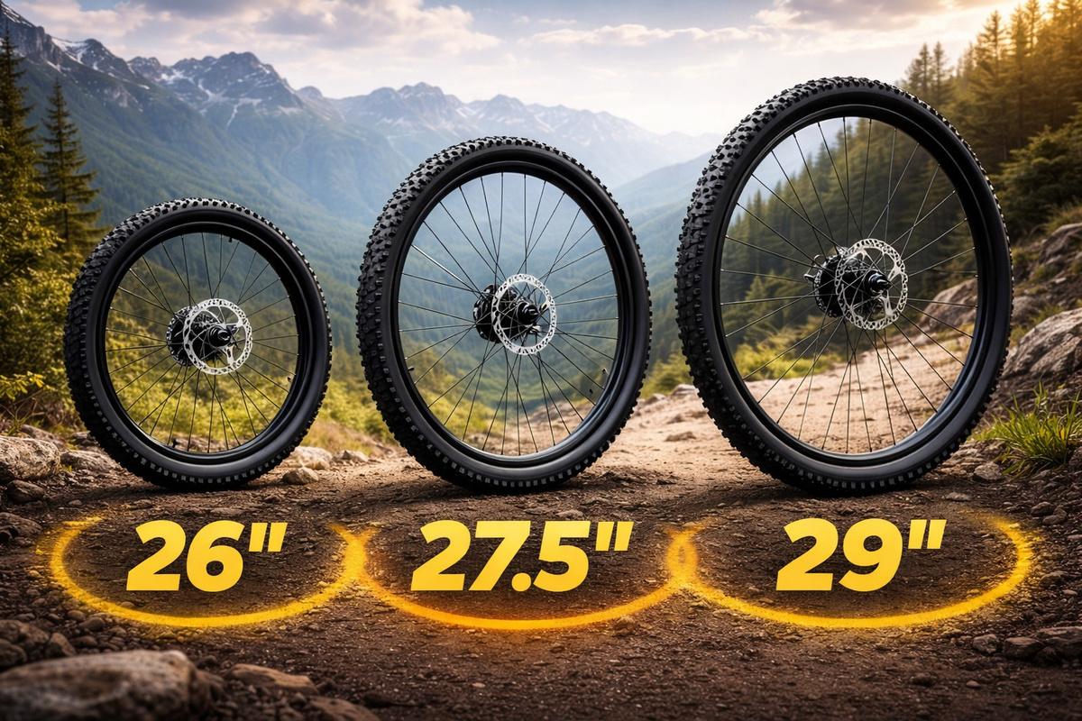 Сравнение колес MTB 26, 27.5 и 29 дюймов