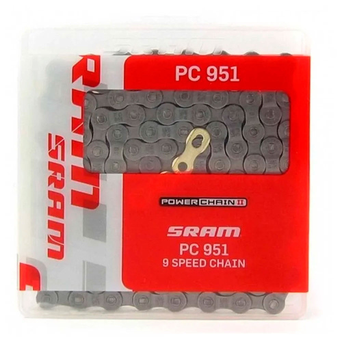 Sram  цепь PC 951 - 114 links power link gold 9-speed
