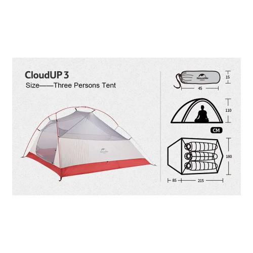 Naturehike  палатка Cloud Up 3 tent new version V(3) фото 2