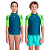 Arena  футболка для плавания детская Rash S (6-7, deep teal soft green)