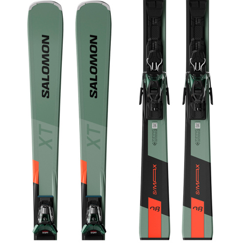 Salomon  лыжи горные E S/Max 8 Xt + E M10 Gw black L80 фото 3