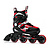 Fila  ролики J-One (M (32-36), black red)