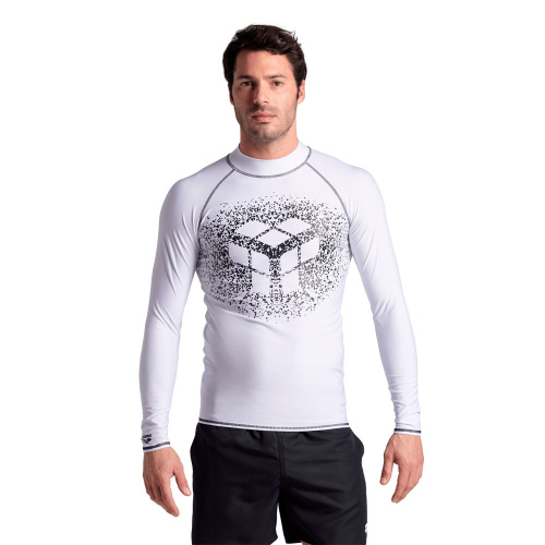 Arena  футболка для плавания мужская Rash vest l/s graphic фото 3