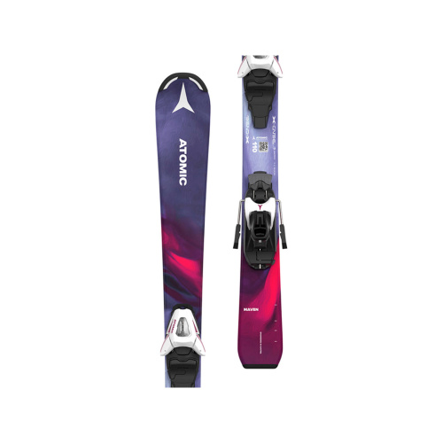 Atomic  лыжи горные Maven Girl 100-120 + C 5 GW white pink фото 3