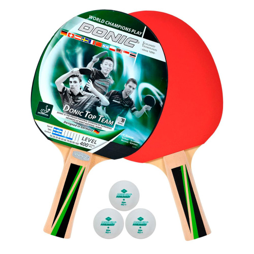 Donic Schildkrot  набор для настольного тенниса Top Team 400 (2рак+3шар) фото 2