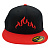 Flexfit  кепка Premium 210 Fitted 2-Tone - роспись (S-M, black   red fire)