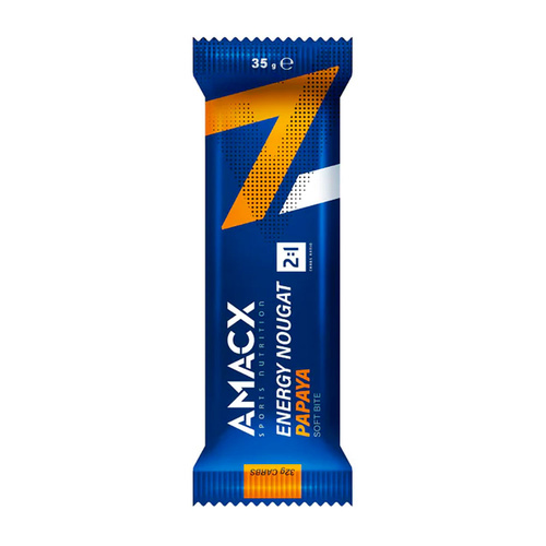 Amacx  энергетический углеводный батончик Energy Nougat Papaya