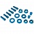 Salt  набор болтов и гаек V2 (valve caps,6pcs stem bolts) (3/8"-14 mm axle nuts, blue)