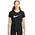 Nike  футболка женская W NK One DF Swsh HBR SS (XS, black)