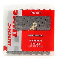 Sram  цепь PC 951 - 114 links power link gold 9-speed