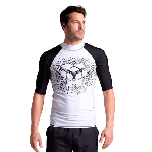 Arena  футболка мужская для плавания Rash vest s/s graphic фото 3