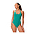 Speedo  купальник женский Solid v-neck (S, green)