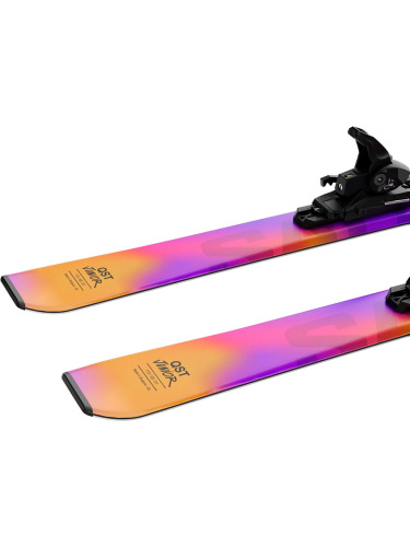 Salomon  лыжи горные L Lux Jr M + L L6 Gw black-silver met. J2 70 / C5 Gw black-silver met. J2 75 фото 4