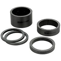 Sram  кольца проставочные - UD Carbon Black Logo - (2.5mm x2, 5mm x1, 10mm x1, 20mm x1)