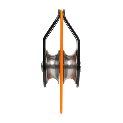 Вертикаль  блок-ролик "Sturdy" 2-й стальной с подшипником ролик нерж. фото 3