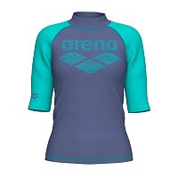 Arena  футболка для плавания женская Rash vest s/s graphic