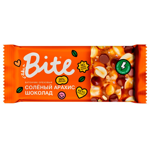 Bite  батончик Козинаки "Соленный арахис-шоколад"