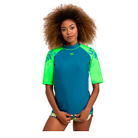 Arena  футболка женская для плавания Rash vest s/s graphic