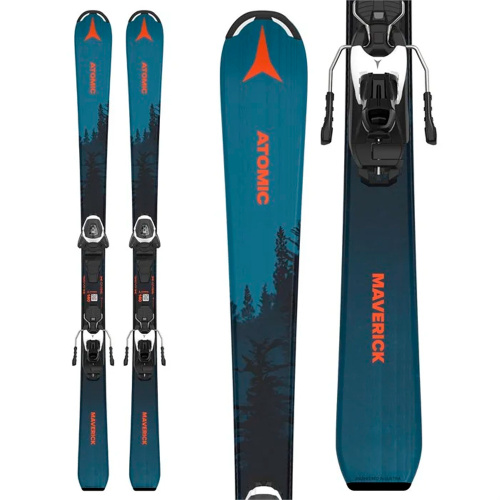 Atomic  лыжи горные детские L Maverick Jr 130-150 + L L 6 Gw Ca black-white фото 3