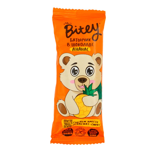 Bite  батончик Lady Bug Ананас в шоколаде