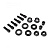 Salt  набор болтов и гаек V2 (valve caps,6pcs stem bolts) (3/8"-14 mm axle nuts, black)