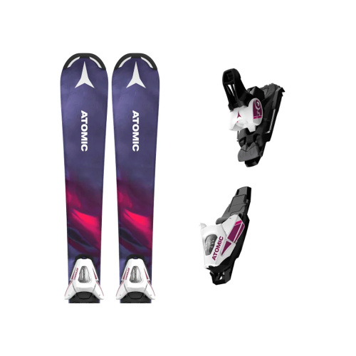 Atomic  лыжи горные Maven Girl 100-120 + C 5 GW white pink фото 4