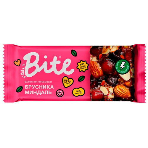 Bite  батончик Козинаки "Брусника миндаль"