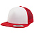 Flexfit  кепка Foam Trucker with White Front - роспись (one size, red white royal hello summer)
