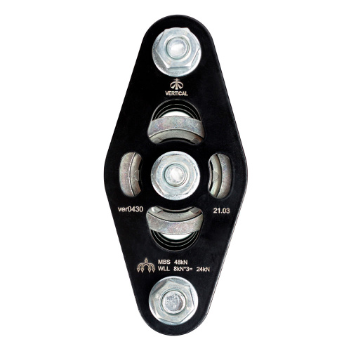 Вертикаль  блок-ролик тройной (малый без крюка) фото 2