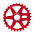Wethepeople  звезда передняя Logic (bolt drive) (25 T, red)