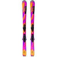 Salomon  лыжи горные L Lux Jr M + L L6 Gw black-silver met. J2 70 / C5 Gw black-silver met. J2 75