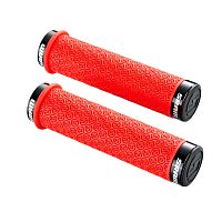 Sram  грипсы  DH Silicone Locking - Red with Double Clamps & End Plugs