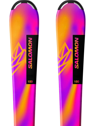 Salomon  лыжи горные L Lux Jr M + L L6 Gw black-silver met. J2 70 / C5 Gw black-silver met. J2 75 фото 3