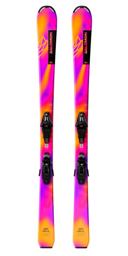 Salomon  лыжи горные L Lux Jr S Rhd + L C5 Gw black silver met J75