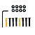 Footwork  комплект винтов Golden Tooth шестигранник, с ключом (one size, no color)