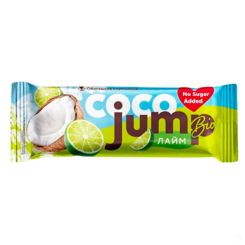 Bite  батончик глазированый кокосовый Crispy Jump Bio
