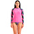 Arena  футболка для плавания женская L/s rash vest (S, shocking pink flower)
