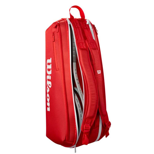 Wilson  сумка для ракеток Super Tour Wilson Red 2025 (6 pack) фото 3