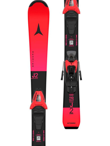 Atomic лыжи горные детские L Redster J2 100-120 Jts + L C 5 Gw Ca red-black фото 3
