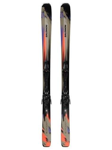 Salomon  лыжи горные E Stance 80 + E M10 Gw black L80