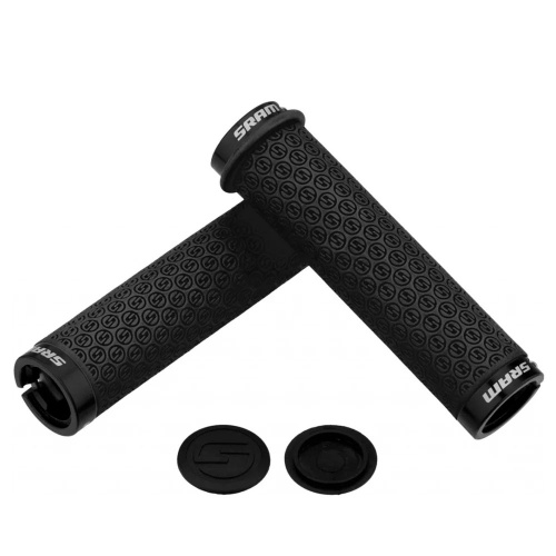 Sram  грипсы  DH Silicone Locking - Black with Double Clamps & End Plugs