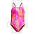 Speedo  купальник детский Print thinstrap (14, pink orange)