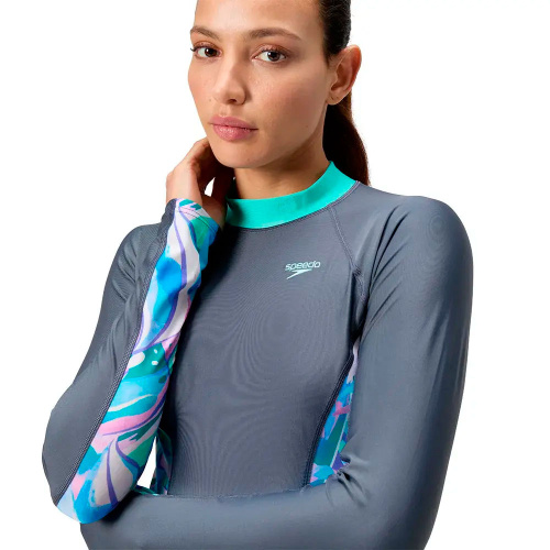 Speedo  футболка для плавания женская Prt ls rash top фото 2