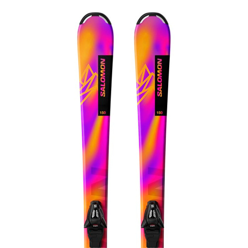 Salomon  лыжи горные L Lux Jr S + L C5 Gw black-silver met. J75 фото 6