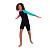 Speedo костюм для плавания детский Colourblock (7-8, black pink)